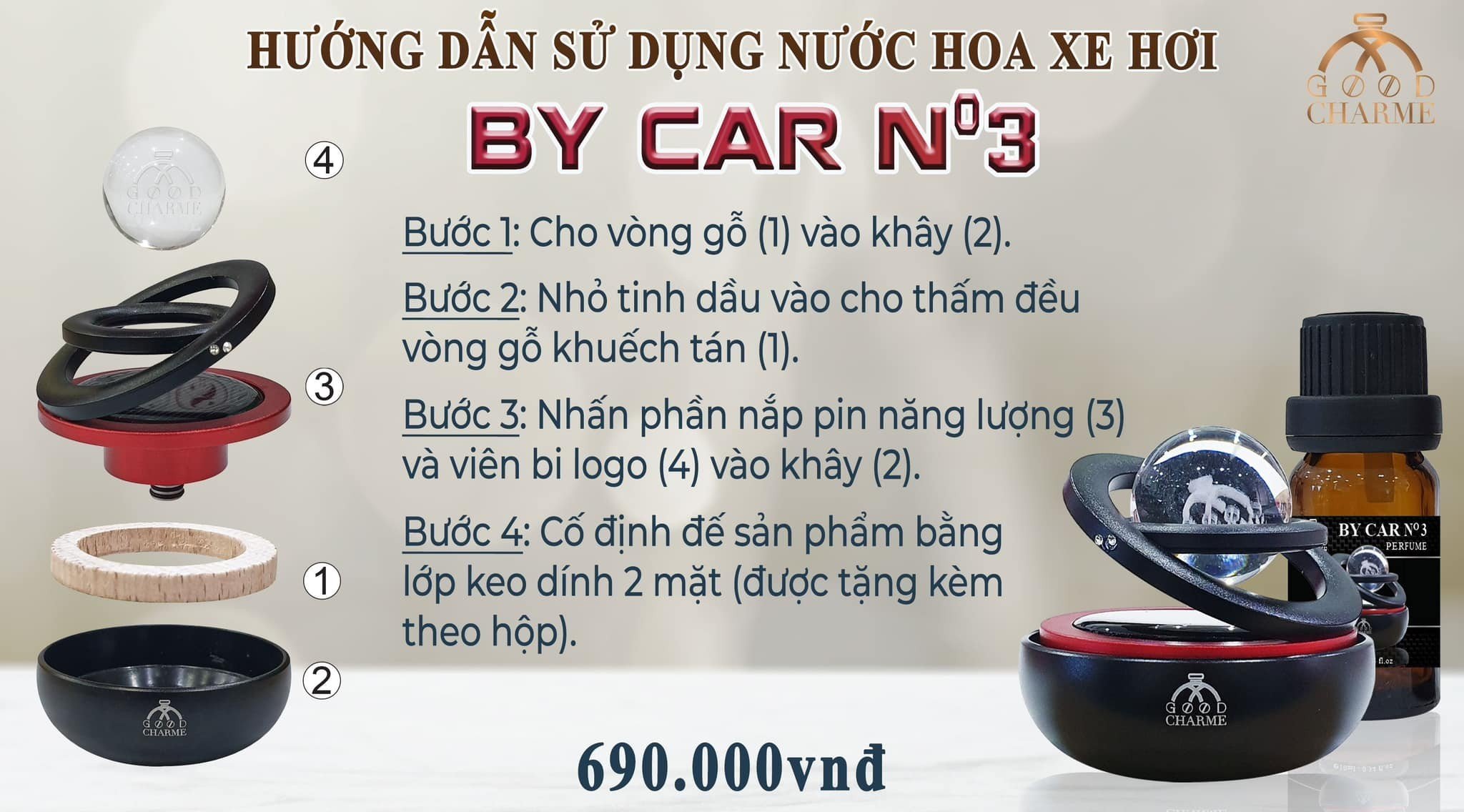 Nước hoa Oto nhà GoodCharme No3