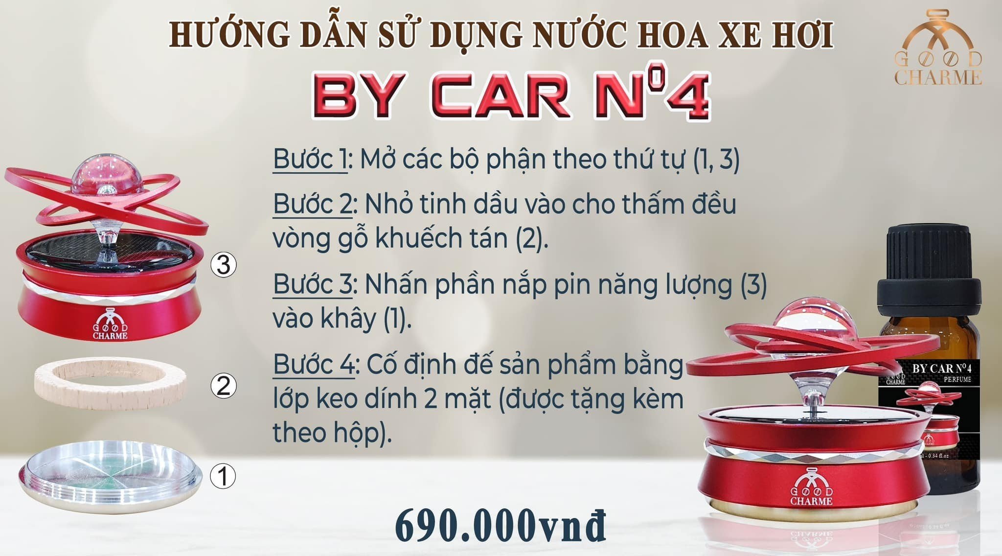 Nước hoa Oto nhà GoodCharme No4