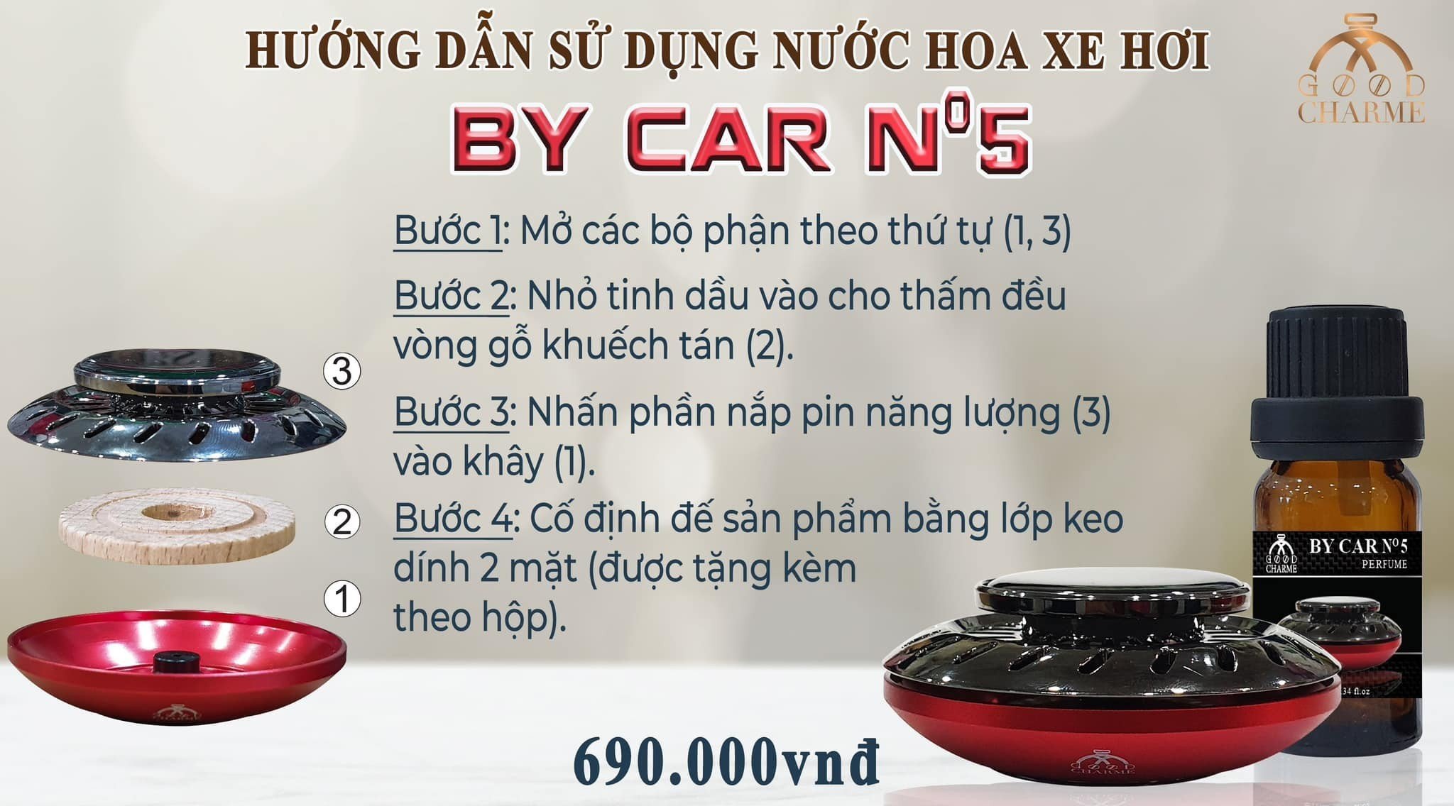 Nước hoa Oto nhà GoodCharme No5