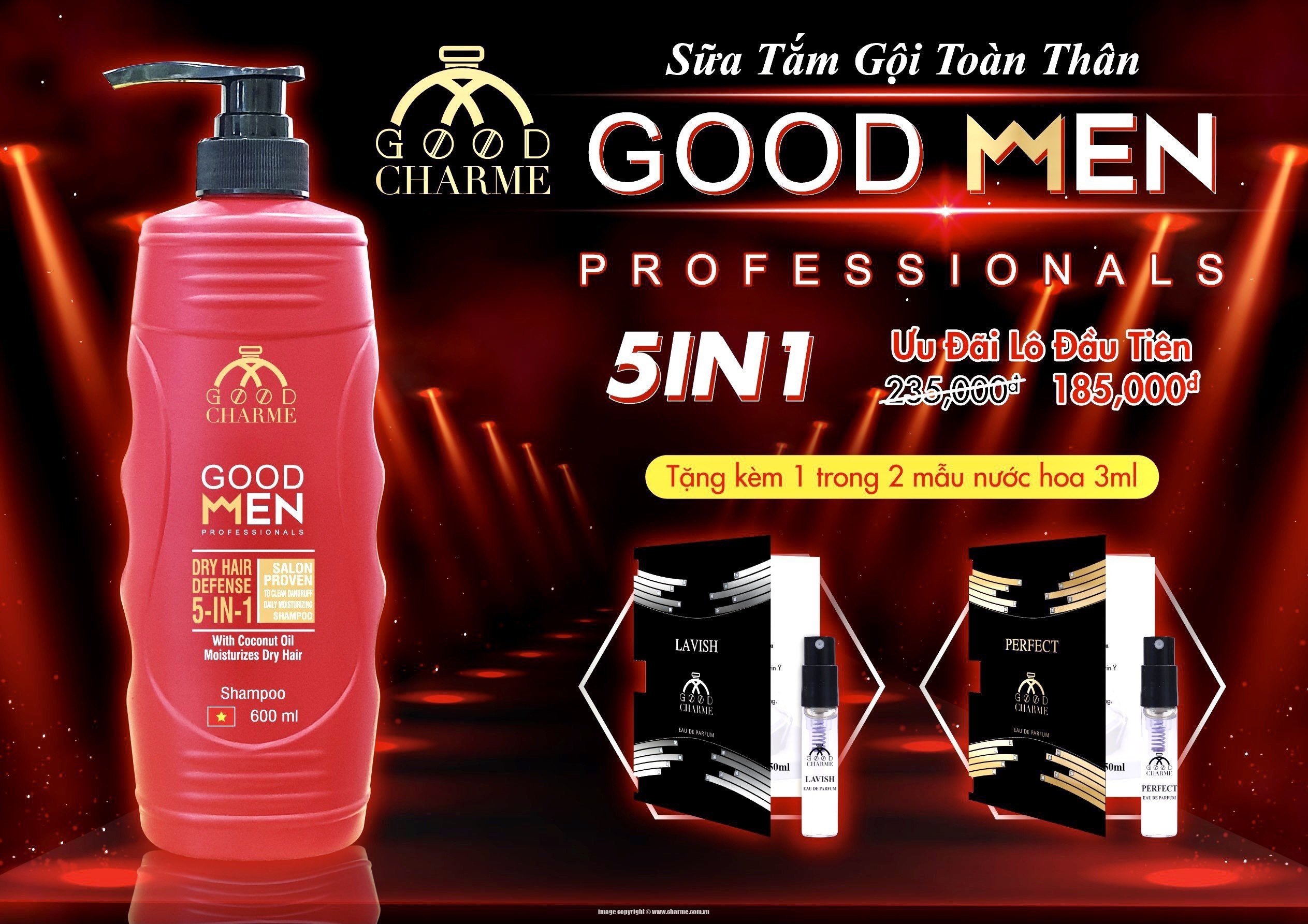 Sữa tắm gội 5 in 1 GOODMEN PROFESSIONALS dành cho NAM giới