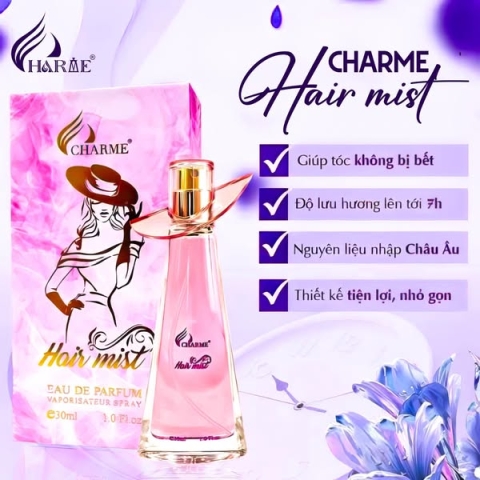 NƯỚC HOA XỊT TÓC CHARME HAIR MIST