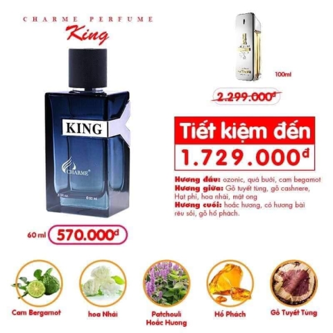 Nước hoa nam Charme King 
