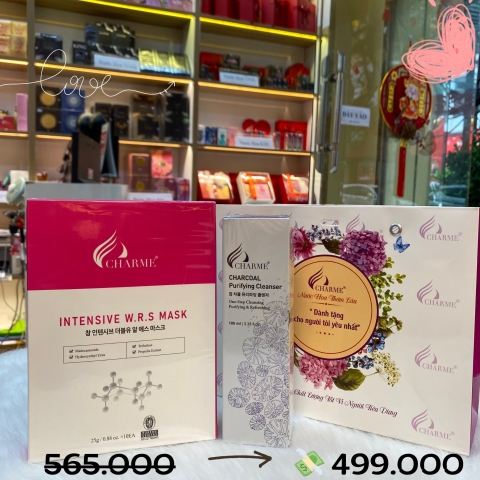 Mặt nạ Charme và Sữa rửa mặt than hoạt tính