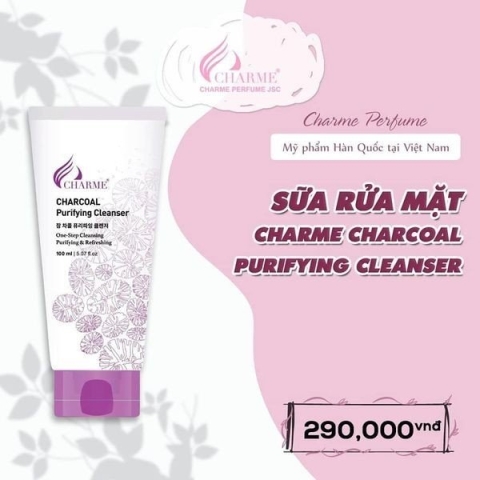 Sữa rửa mặt than hoạt tính Charme Charcoal