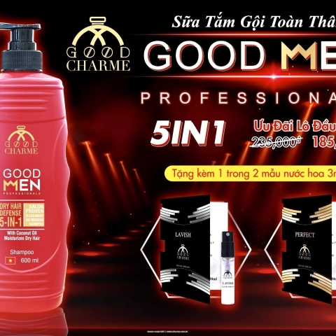 Sữa tắm gội 5 in 1 GOODMEN PROFESSIONALS dành cho NAM giới 