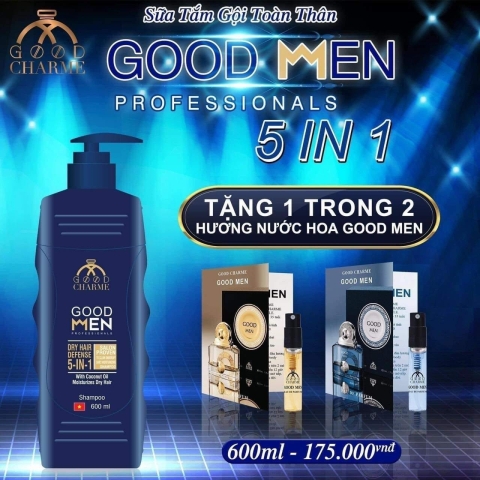 Sữa tắm gội 5 in 1 GOODMEN PROFESSIONALS dành cho NAM giới 