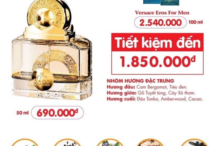 Nước Hoa Nam Charme GoodMen Vàng